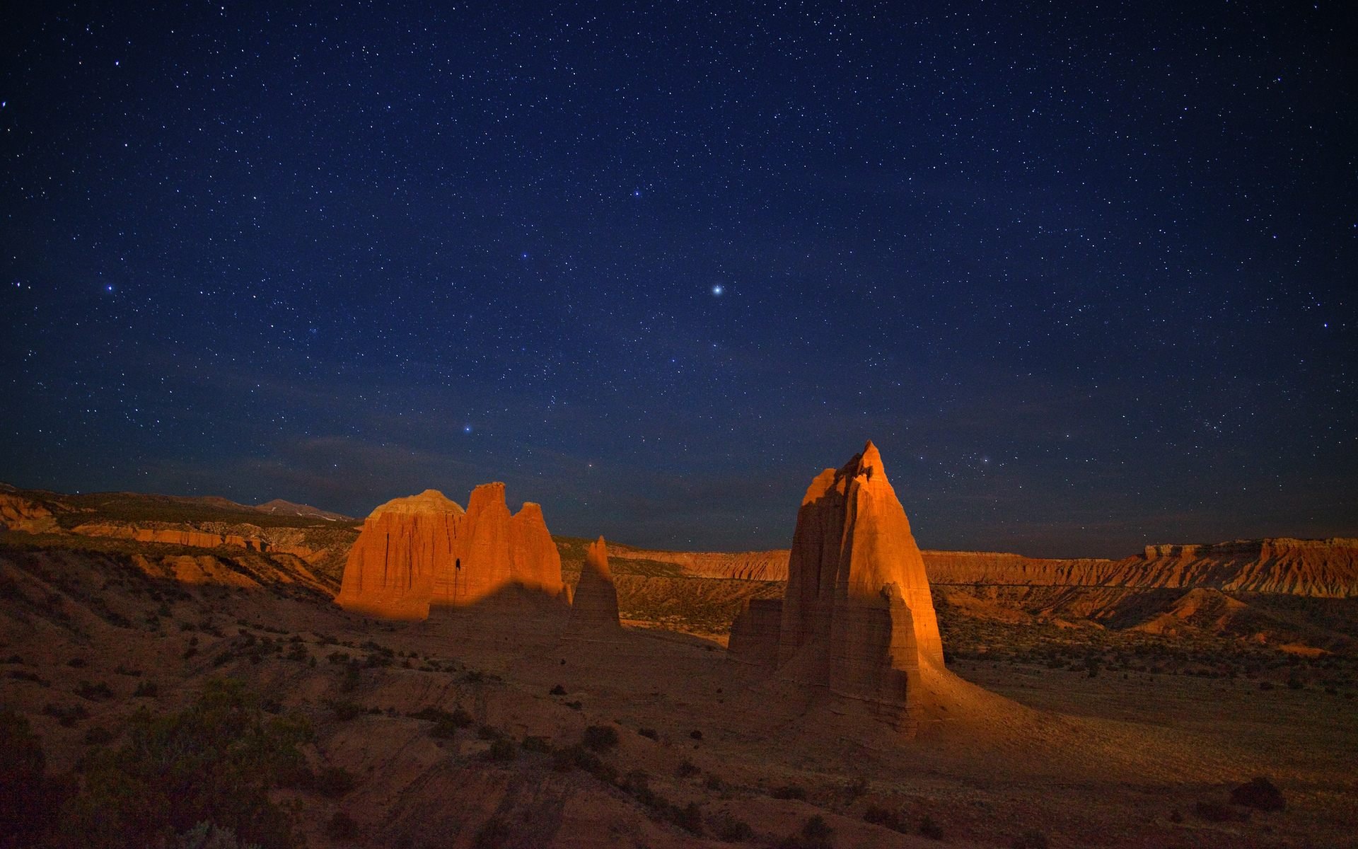 deserts, Sundown Wallpaper