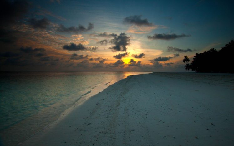 beach, Sunset, Sea, Ocean HD Wallpaper Desktop Background
