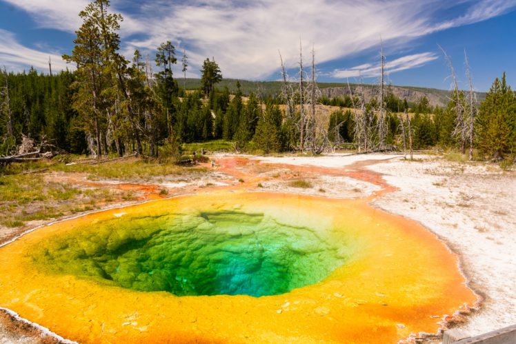 hot, Spring, Morning, Glory, Pool, Yellowstone, National, Park, Wyoming, Usa HD Wallpaper Desktop Background