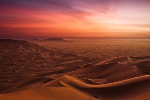 desert, Sunset, Nature, Sand