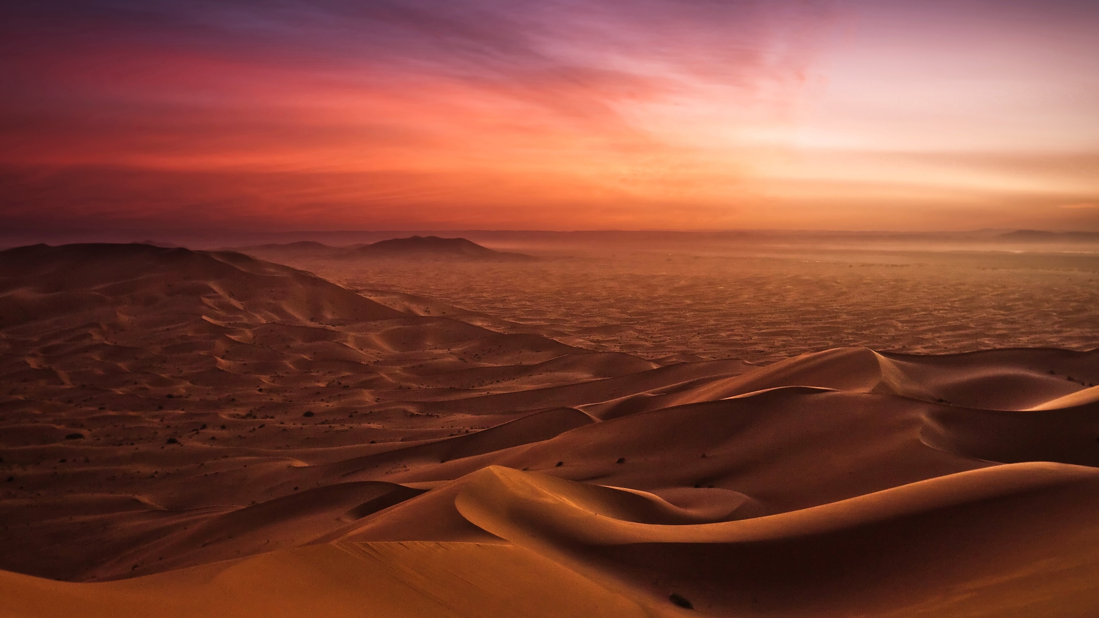 desert, Sunset, Nature, Sand Wallpaper