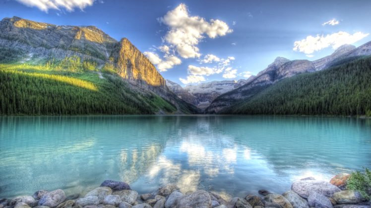 mountains, Landscapes, Nature, Trees, Forest, Lakes, Hdr, Photography, Land  Wallpapers HD / Desktop and Mobile Backgrounds