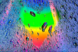 rainbows, Water, Droplets, Hearts, Art, Design