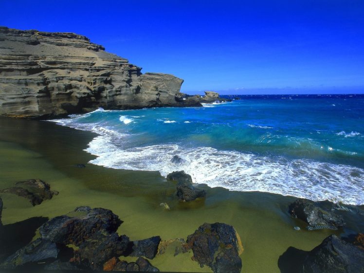 green, Beach, Big, Island, Hawaii HD Wallpaper Desktop Background