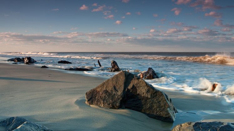 desert, Sea, Beach, Stones, Tide HD Wallpaper Desktop Background