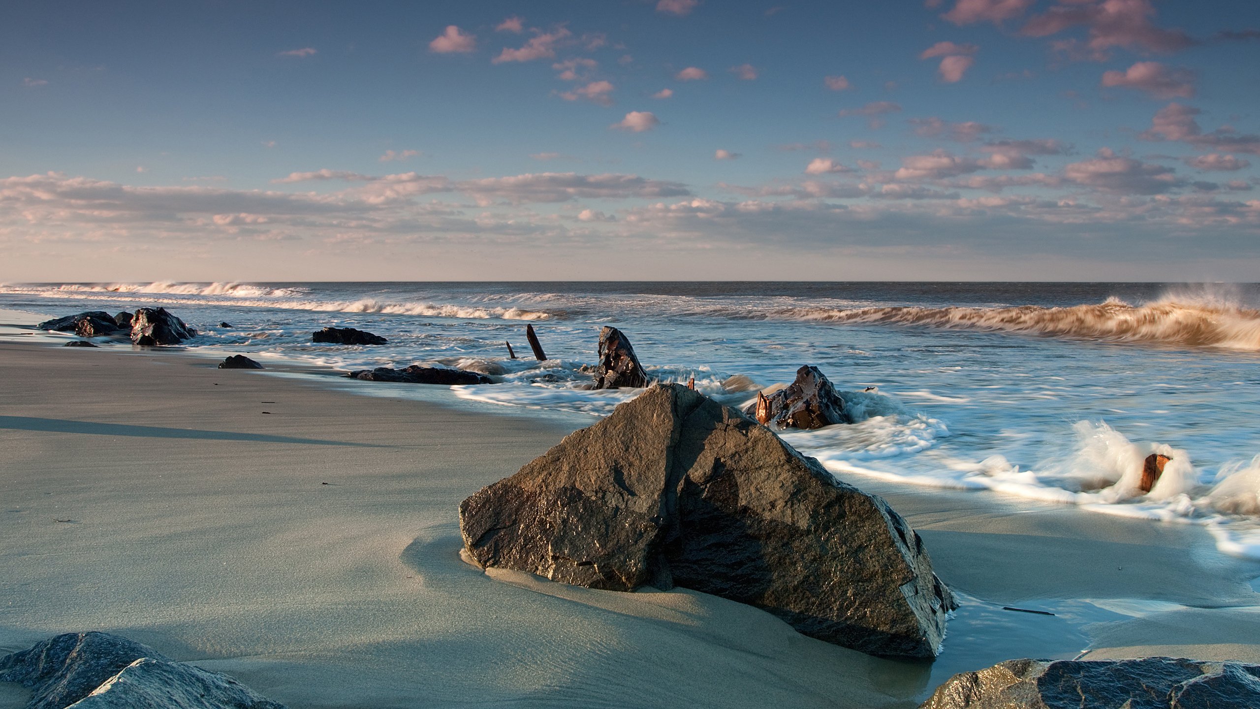 desert, Sea, Beach, Stones, Tide Wallpaper