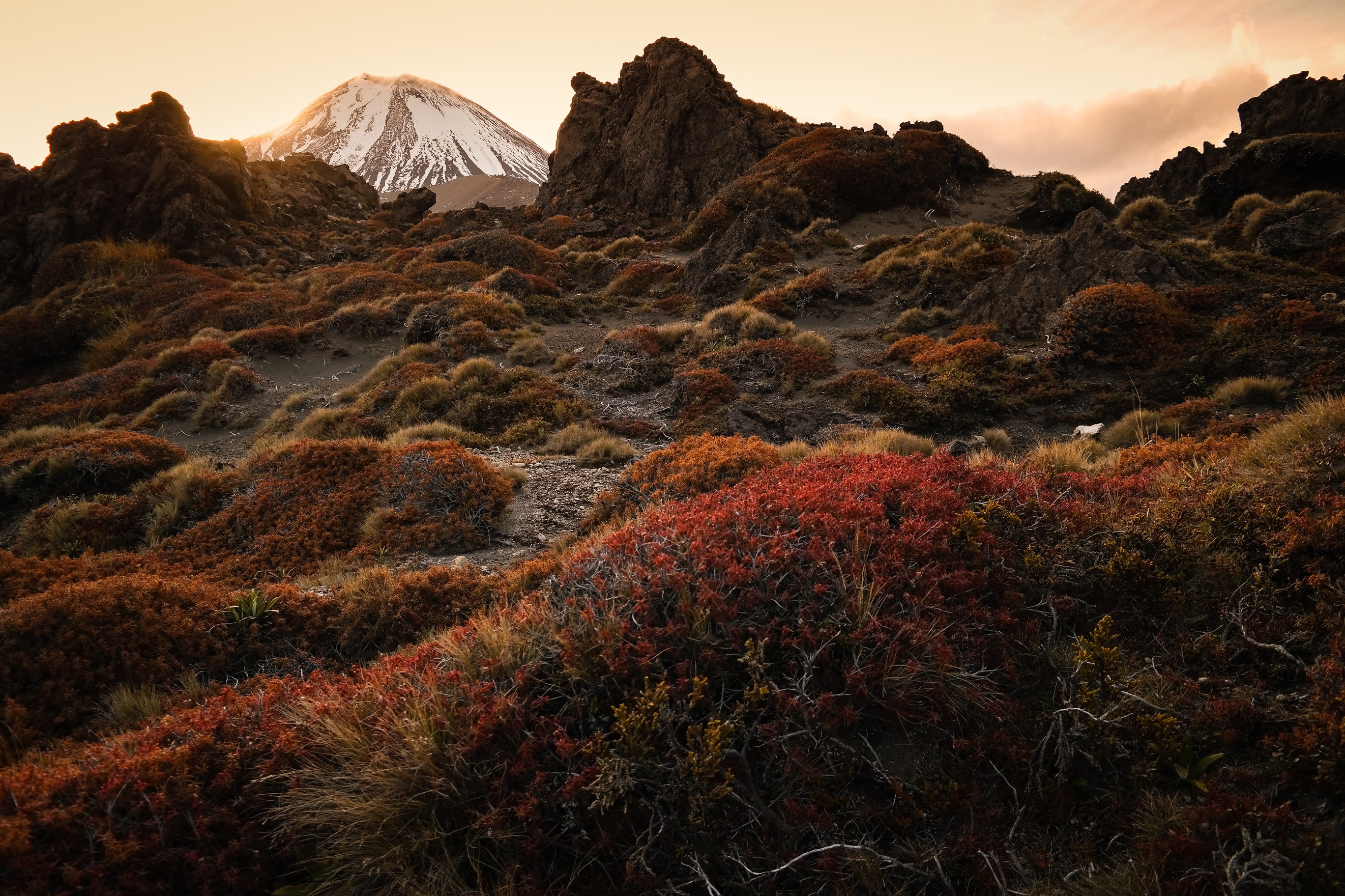 mountain, Volcano, Stratovolcano, Mount, Ngauruhoe, Tongariro, New, Zealand Wallpaper