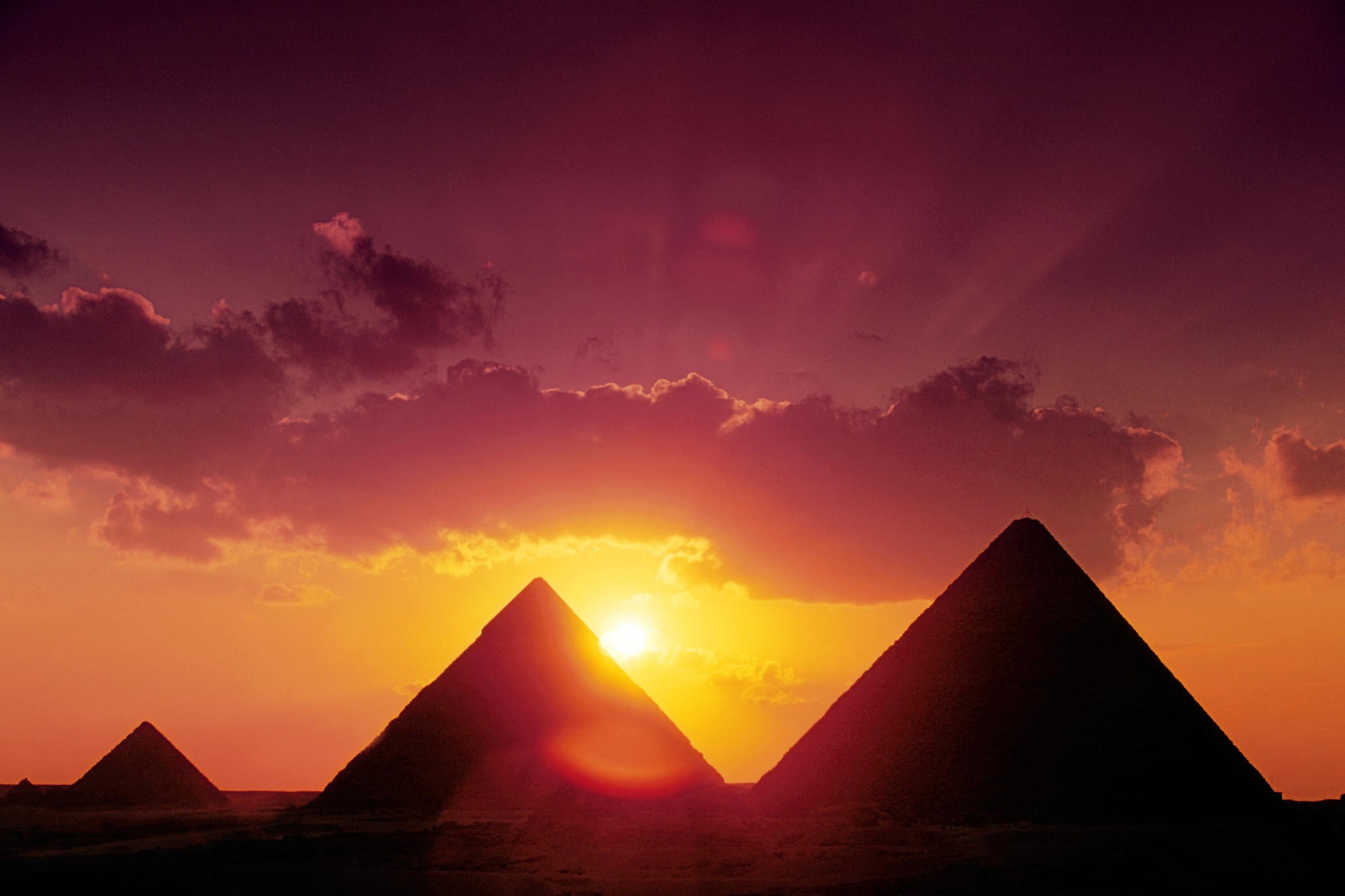 sunset, Landscapes, Nature, Egypt, Giza, Pyramids, Great, Pyramid, Of, Giza Wallpaper