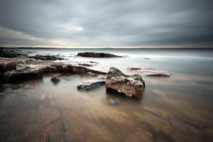 landscapes, Beach, Rocks, Skyscapes