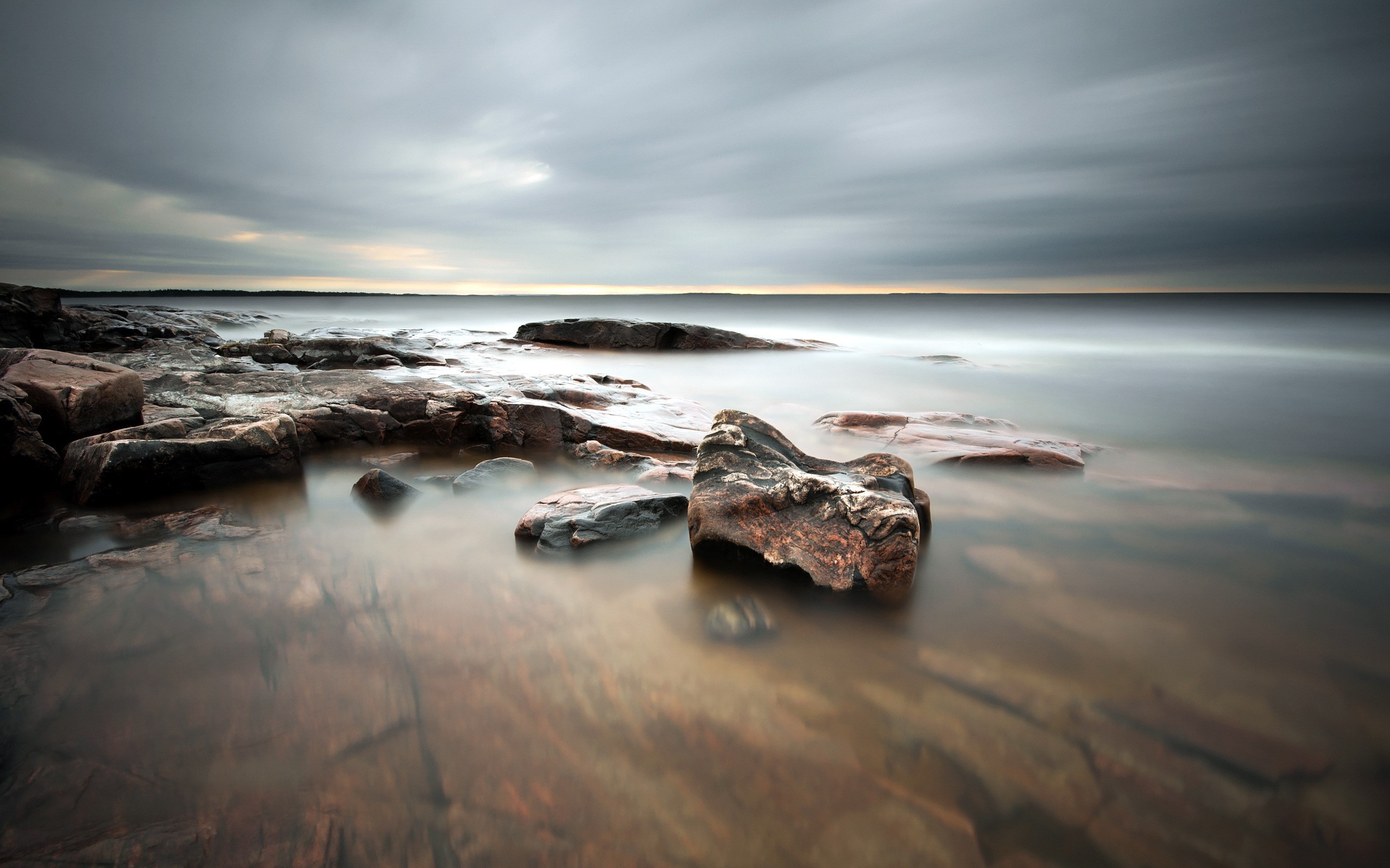 landscapes, Beach, Rocks, Skyscapes Wallpaper