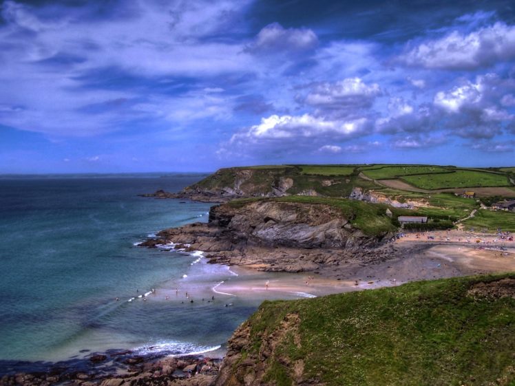 beach, Cornwall HD Wallpaper Desktop Background