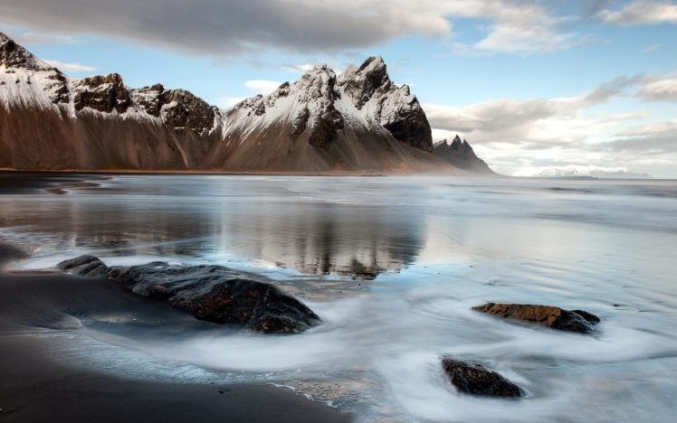 ice, Iceland, Mountain, Auster skaftafellssysla, Landscape HD Wallpaper Desktop Background