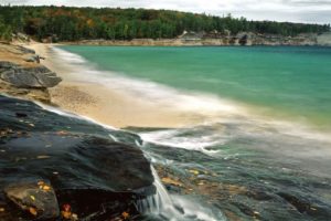 beach, Rocks, Michigan, Chapel, National, Park, Lake, Superior