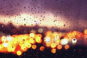 lights, Rain, Bokeh, Water, Droplets