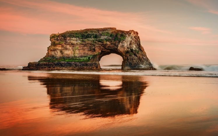 sunset, Rock, Ocean HD Wallpaper Desktop Background