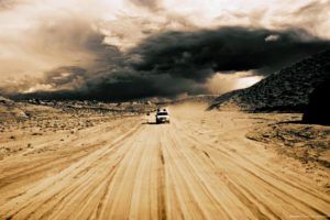 desert, Africa, Sand, Storms, Cars, Hills, Stones, Sky, Clouds