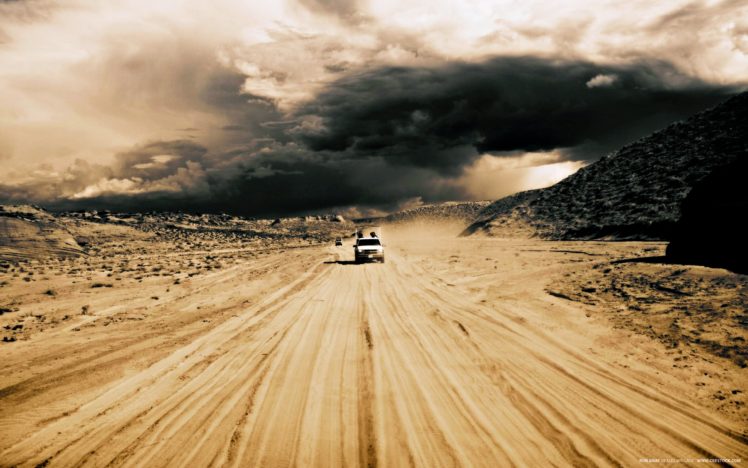 desert, Africa, Sand, Storms, Cars, Hills, Stones, Sky, Clouds HD Wallpaper Desktop Background