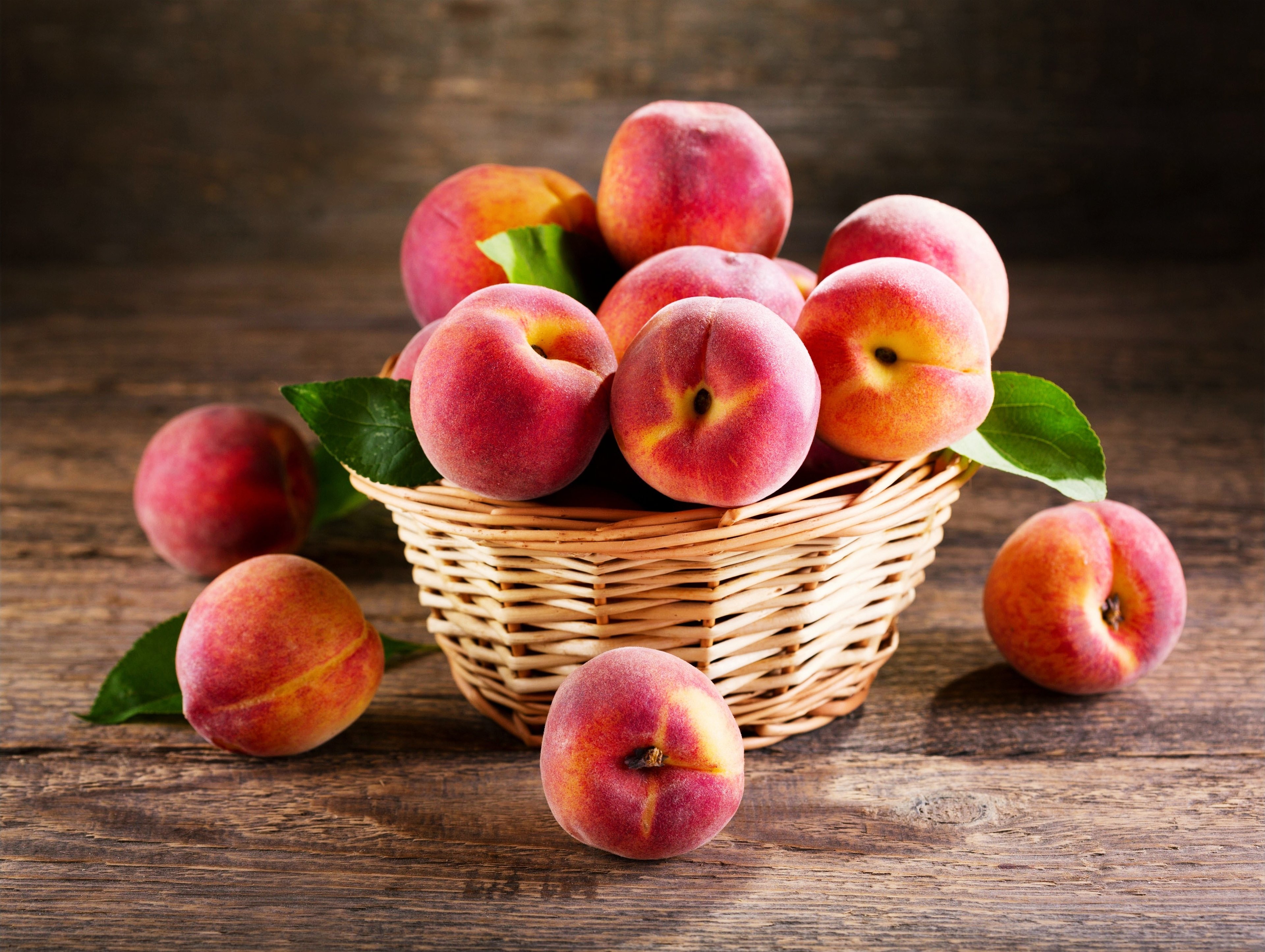 peaches, Table, Delicious, Summer, Fruits, Fresh, Basket, Food Wallpaper