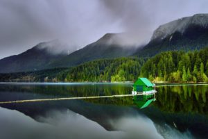 capilano, Lakes, North, Vancouver, Nature, Forest, Jungle, House, Mountains, Clouds, Trees, Landscapes, Earth
