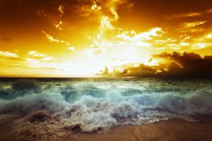 sea, Ocean, Waves, Sky, Clouds, Sunset, Nature, Earth, Landscapes, Beaches