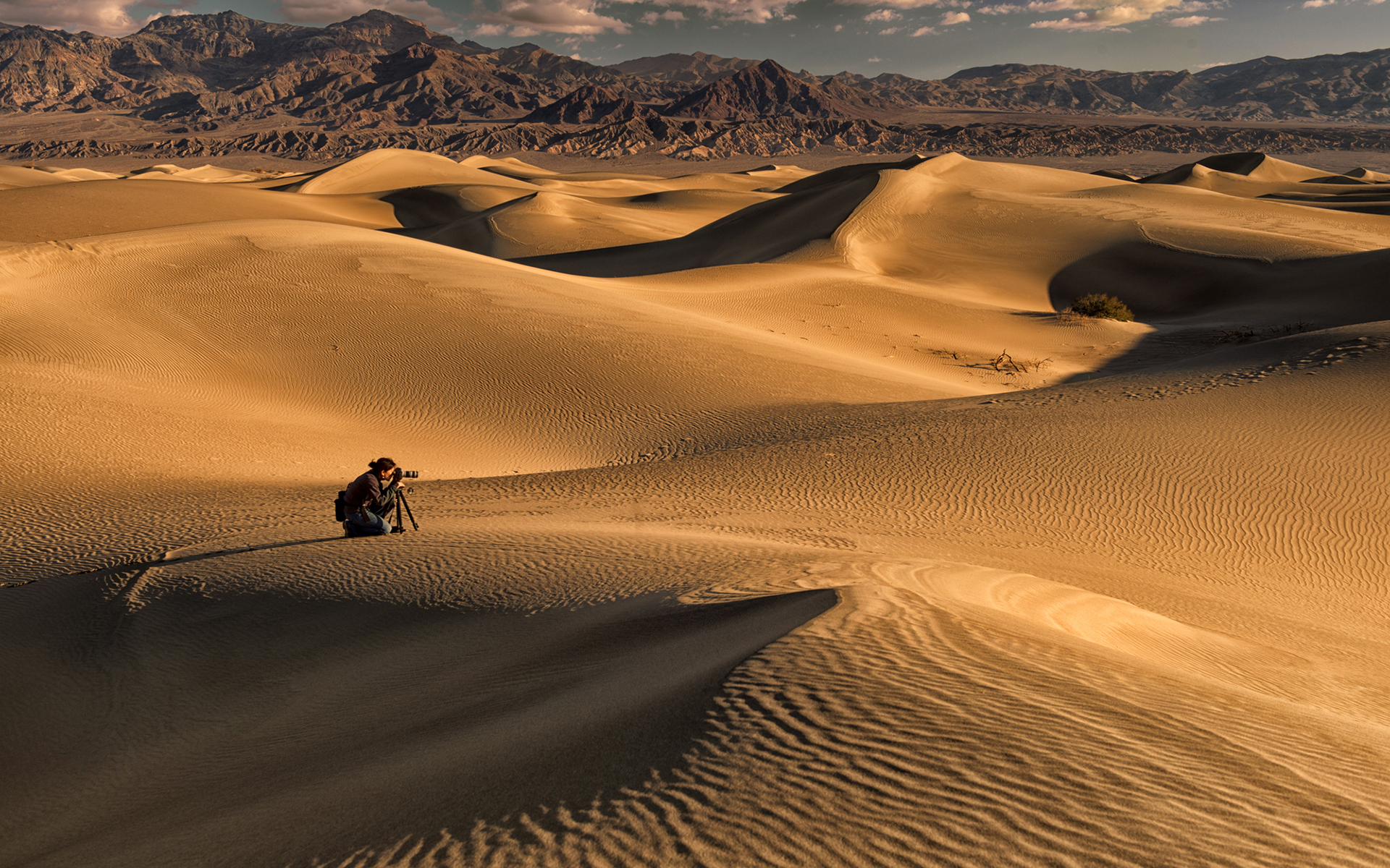 photographer, Desert, Landscape Wallpaper