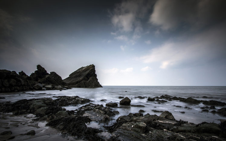 rocks, Stones, Ocean, Shore HD Wallpaper Desktop Background