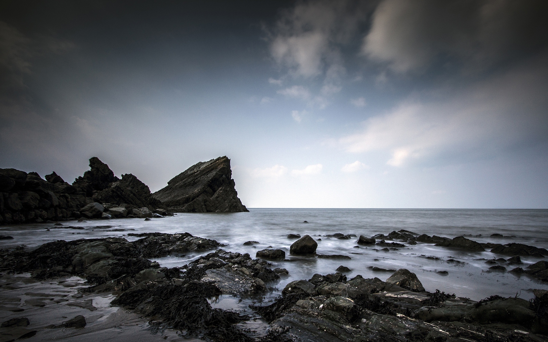 rocks, Stones, Ocean, Shore Wallpaper