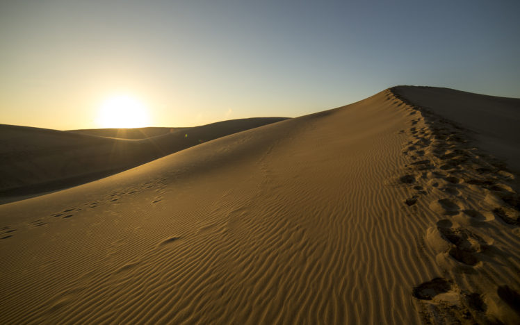 desert, Sunlight, Sunset HD Wallpaper Desktop Background