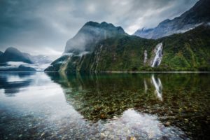 new, Zealand, Lakes, Mountains, Reflection, Stones, Waterfall