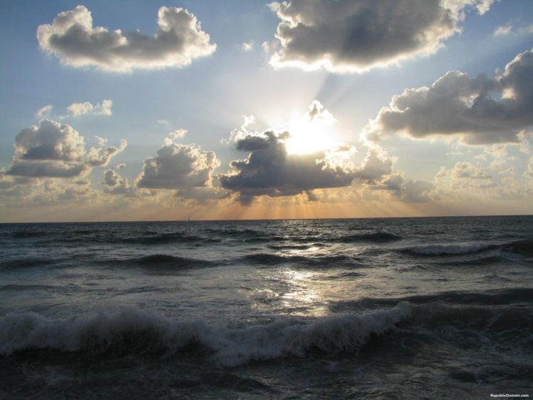beaches, Sky, Clouds, Sunshine, Sea, Ocean, Beautiful HD Wallpaper Desktop Background