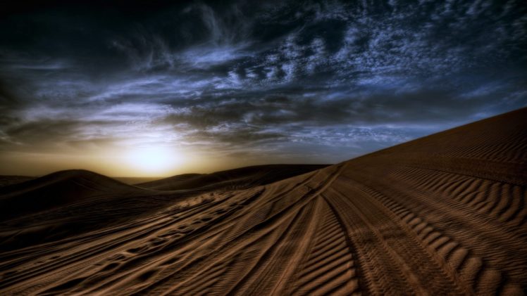 desert, Sand, Sunset, Dune, Sky, Cloud HD Wallpaper Desktop Background