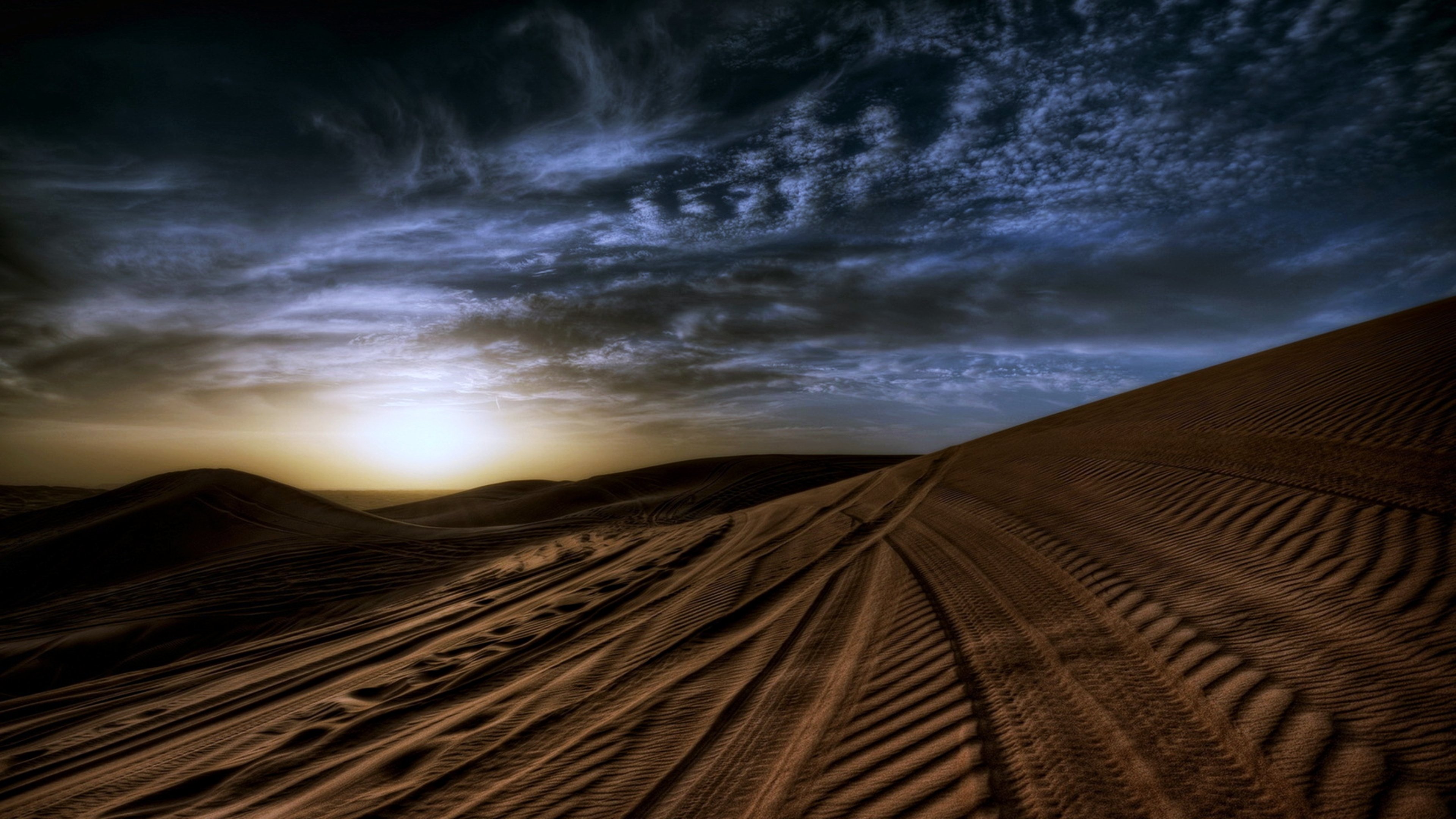 desert, Sand, Sunset, Dune, Sky, Cloud Wallpaper