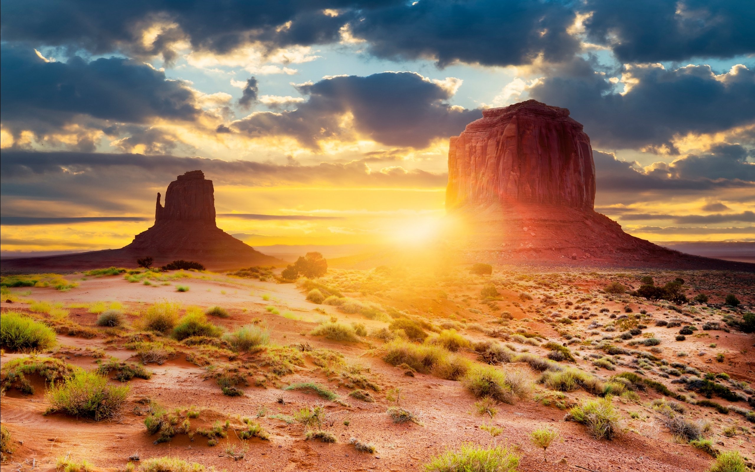 clouds, Landscape, Navajo, Utah, Arizona, Canyon, Glow, Sun, Monument, Valley, Desert, Sunset, Sunrise Wallpaper