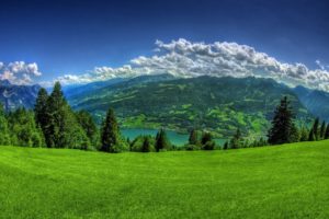 spring, Green, Hill, Clouds, Mountain, Landscape, Beauty, Sky