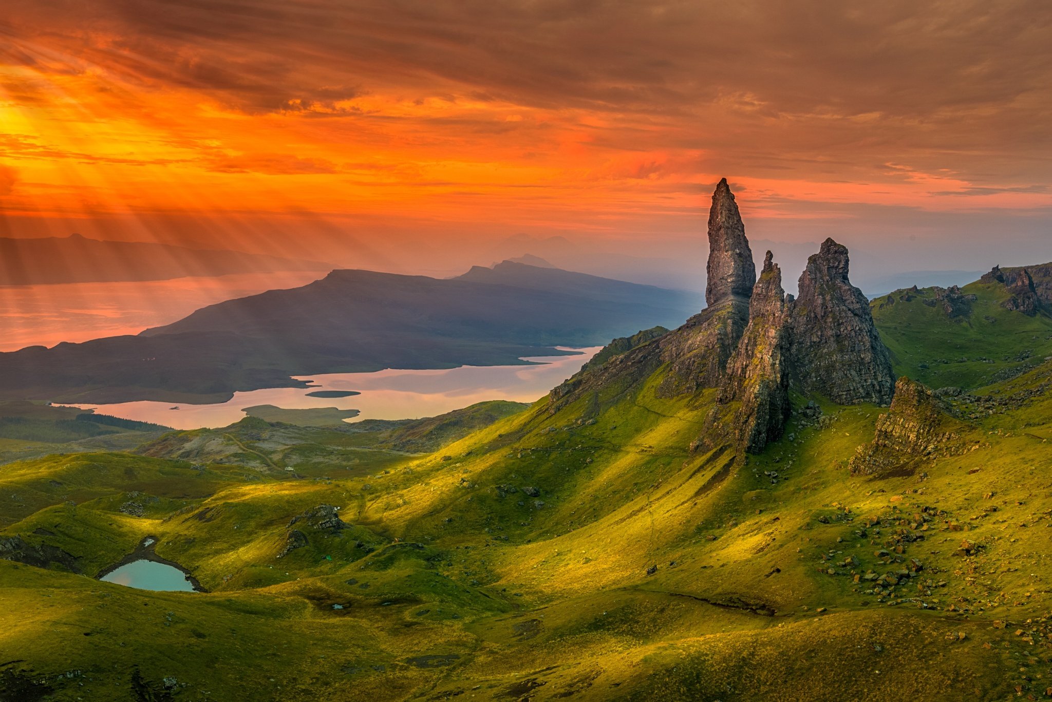 isle, Of, Skye, Scotland, Mountains, Rocks, Lakes, Landscape Wallpaper