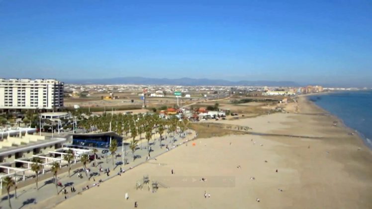 playa, Malvarrosa, Valencia, Mar, Edificios HD Wallpaper Desktop Background