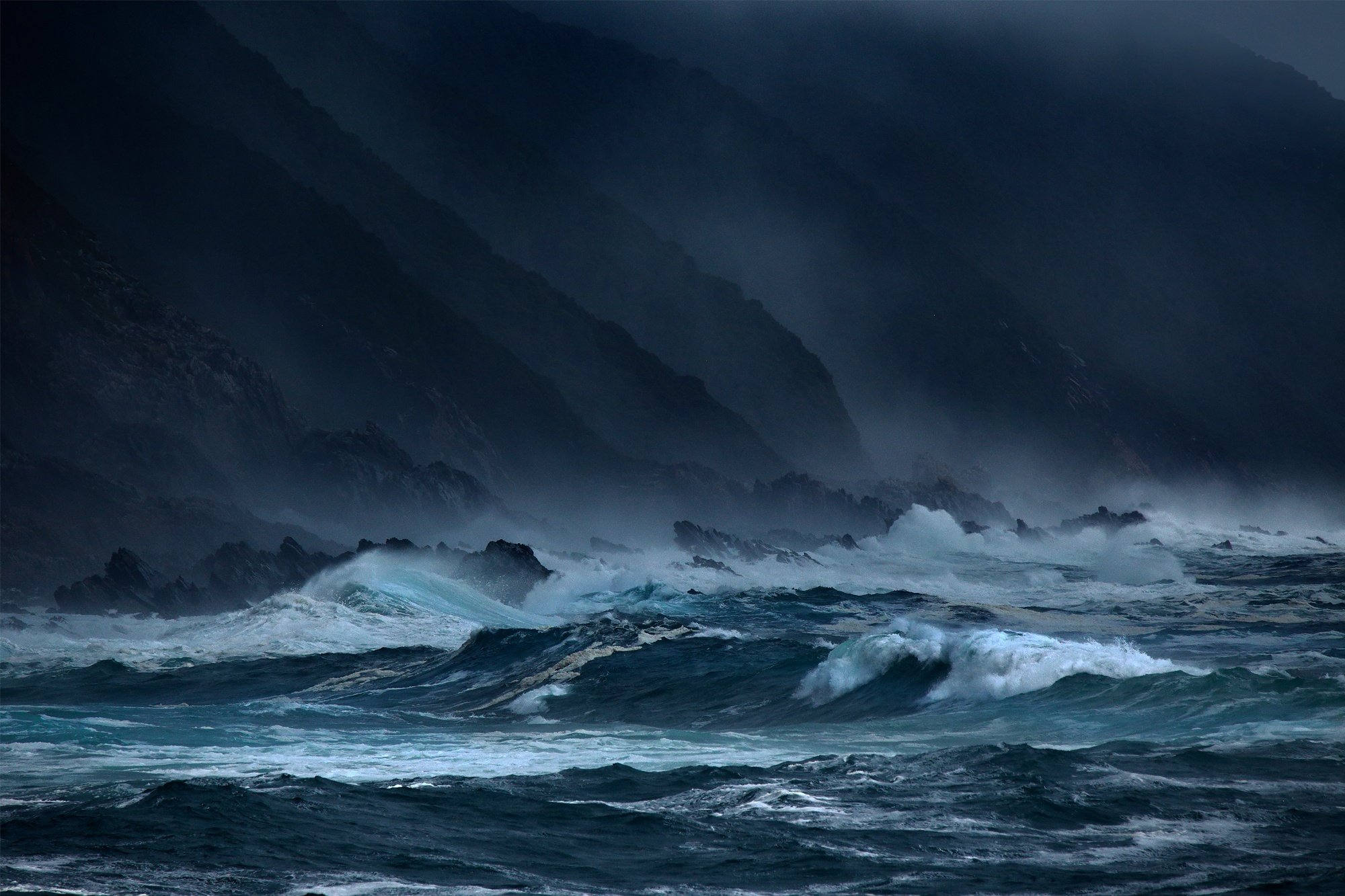 storm, Weather, Rain, Sky, Clouds, Nature, Ocean, Sea, Waves Wallpaper