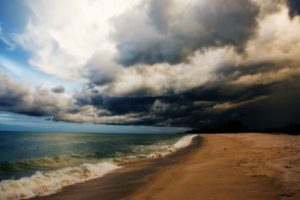 storm, Weather, Rain, Sky, Clouds, Nature, Ocean, Sea, Waves, Beach