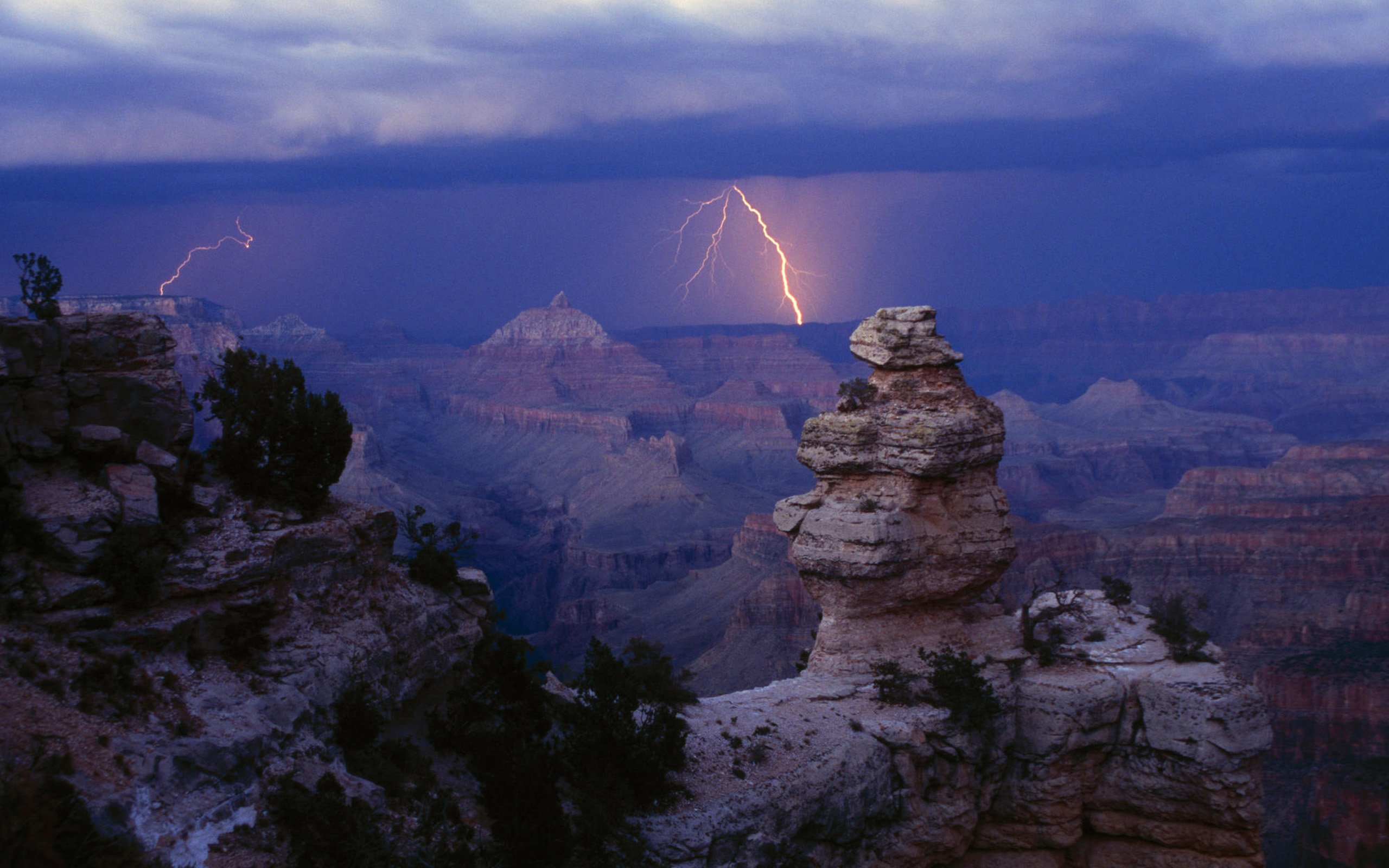 Storm Weather Rain Sky Clouds Nature Landscape Desert Lightning 