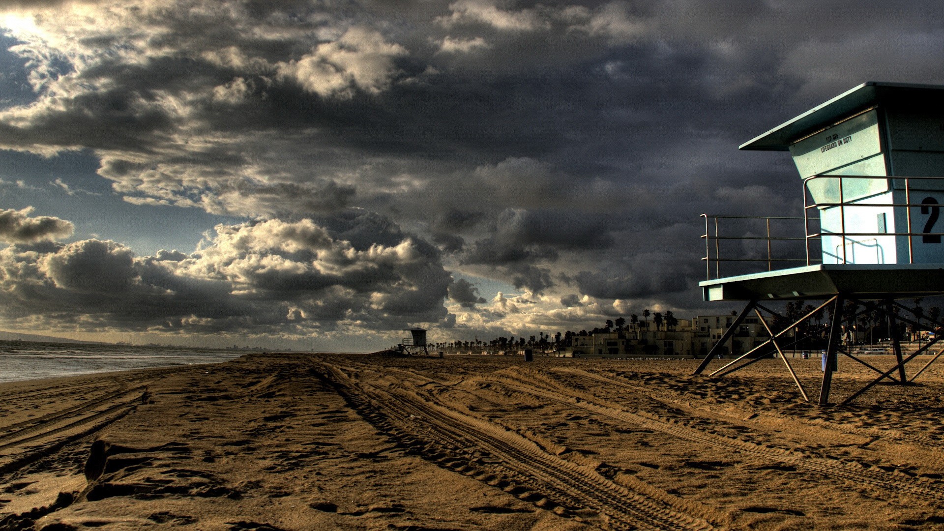 Ocean Clouds Landscapes Nature Beach Storm California Town Hdr