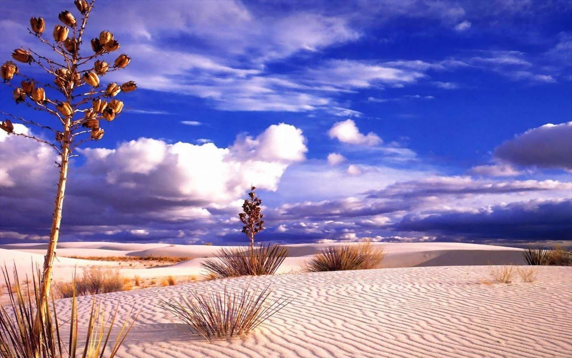desierto, Arena, Naturaleza, Nubes Wallpaper