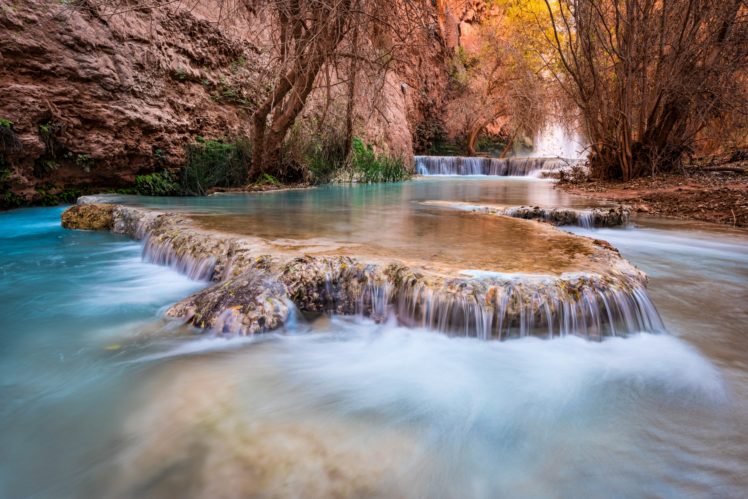 waterfalls, Usa, Canyon, Grand, Canyon, Havasupai, Arizona, Nature HD Wallpaper Desktop Background