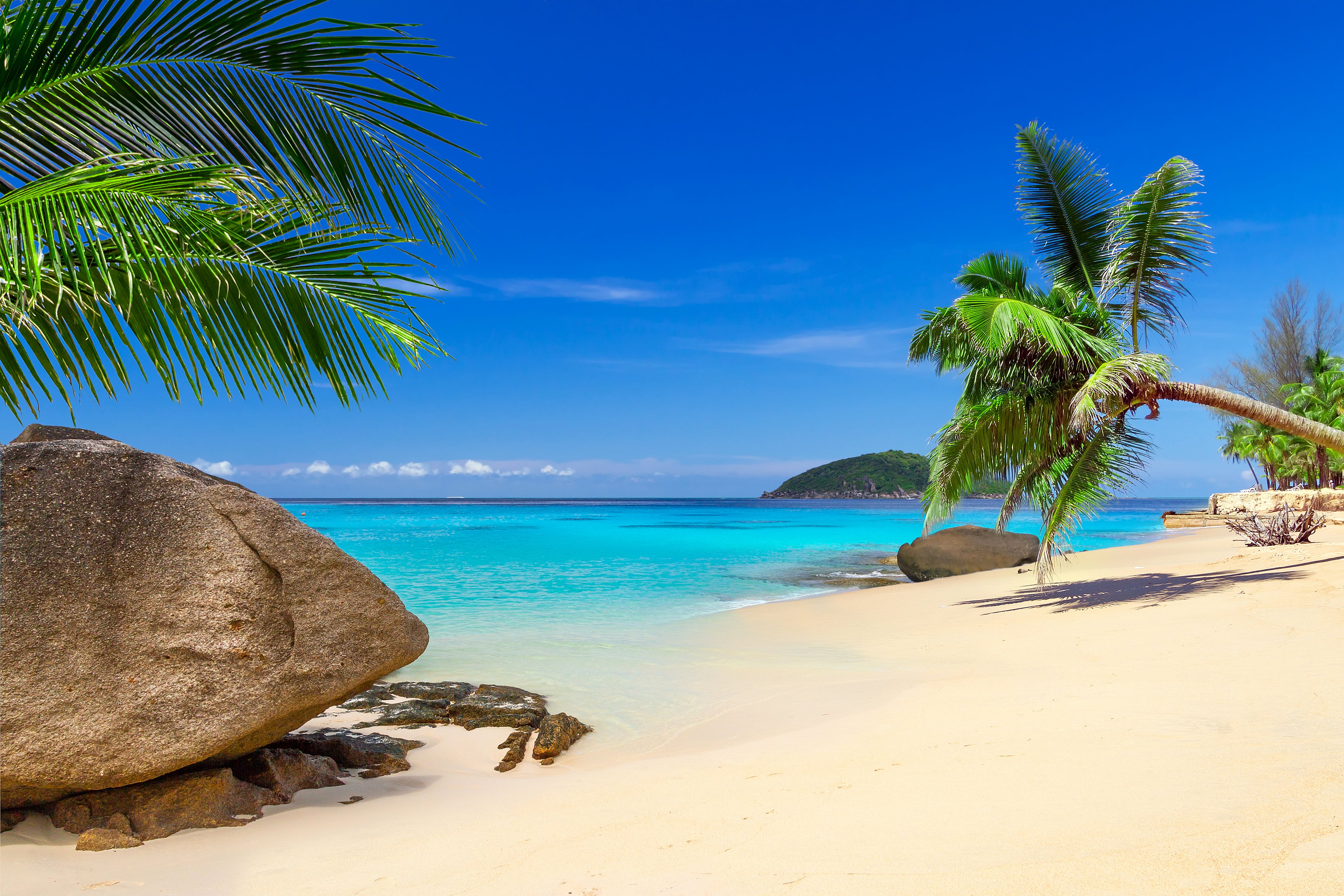 thailand, Tropics, Coast, Stones, Scenery, Sky, Palma, Sand, Phuket, Nature Wallpaper