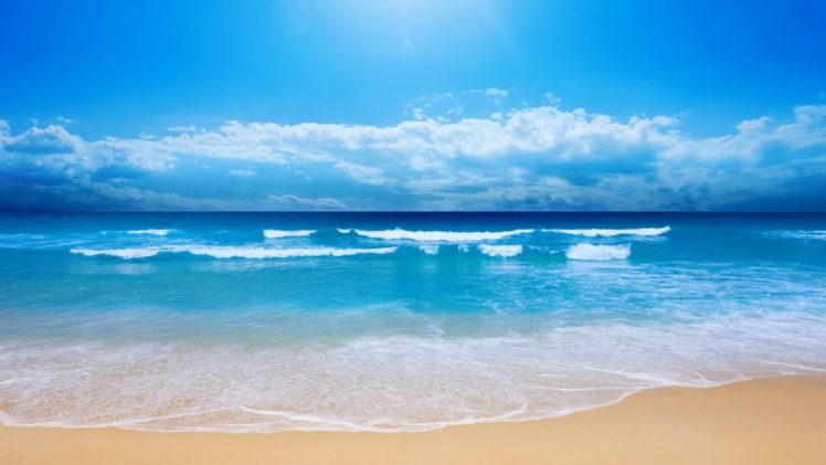 beach, Blue, Summer, Holiday, Beauty, Sea, Ocean, Cloud, Sky Wallpapers HD  / Desktop and Mobile Backgrounds