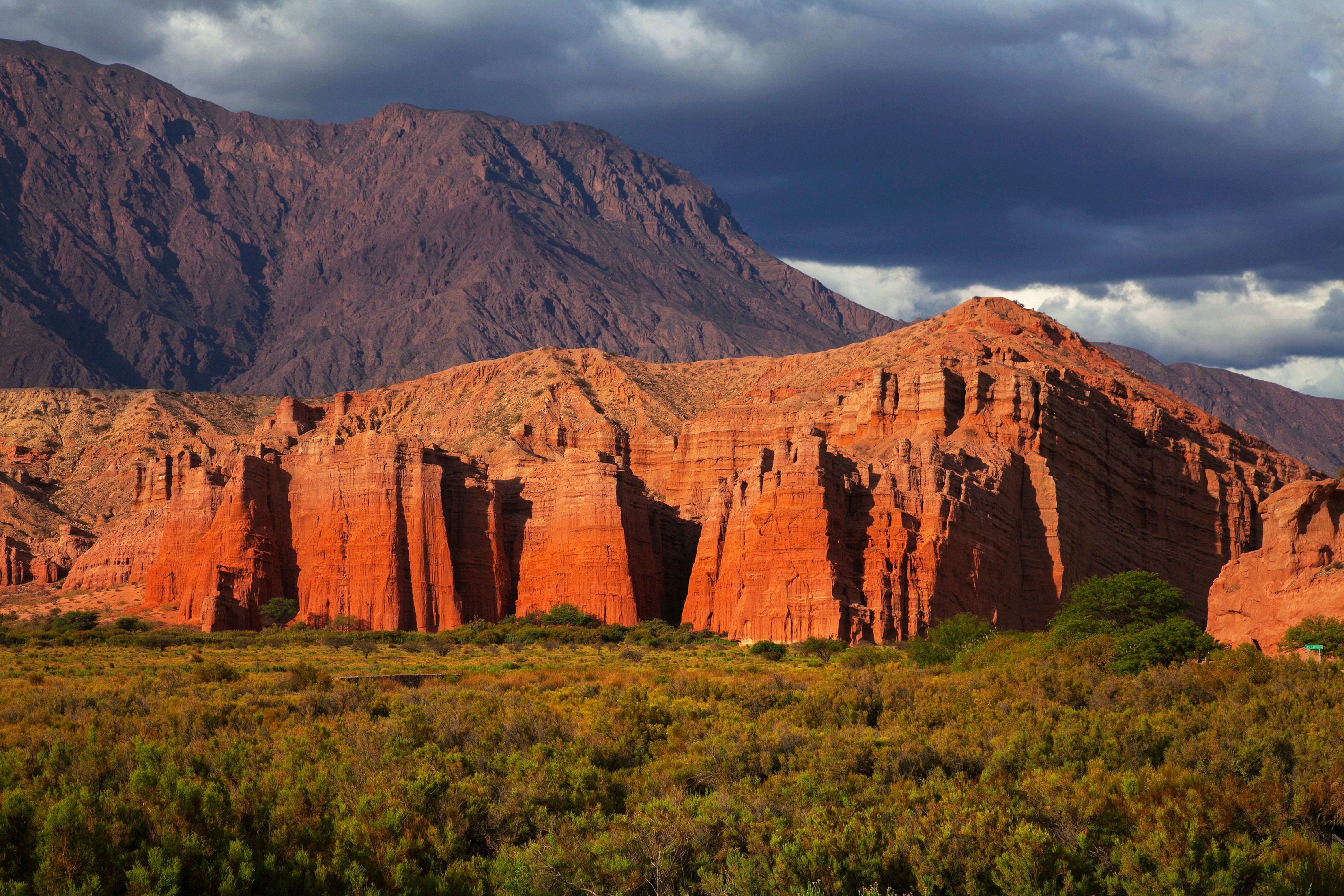argentina, Mountains, Shrubs, El, Cafayate, Salta, Nature Wallpaper