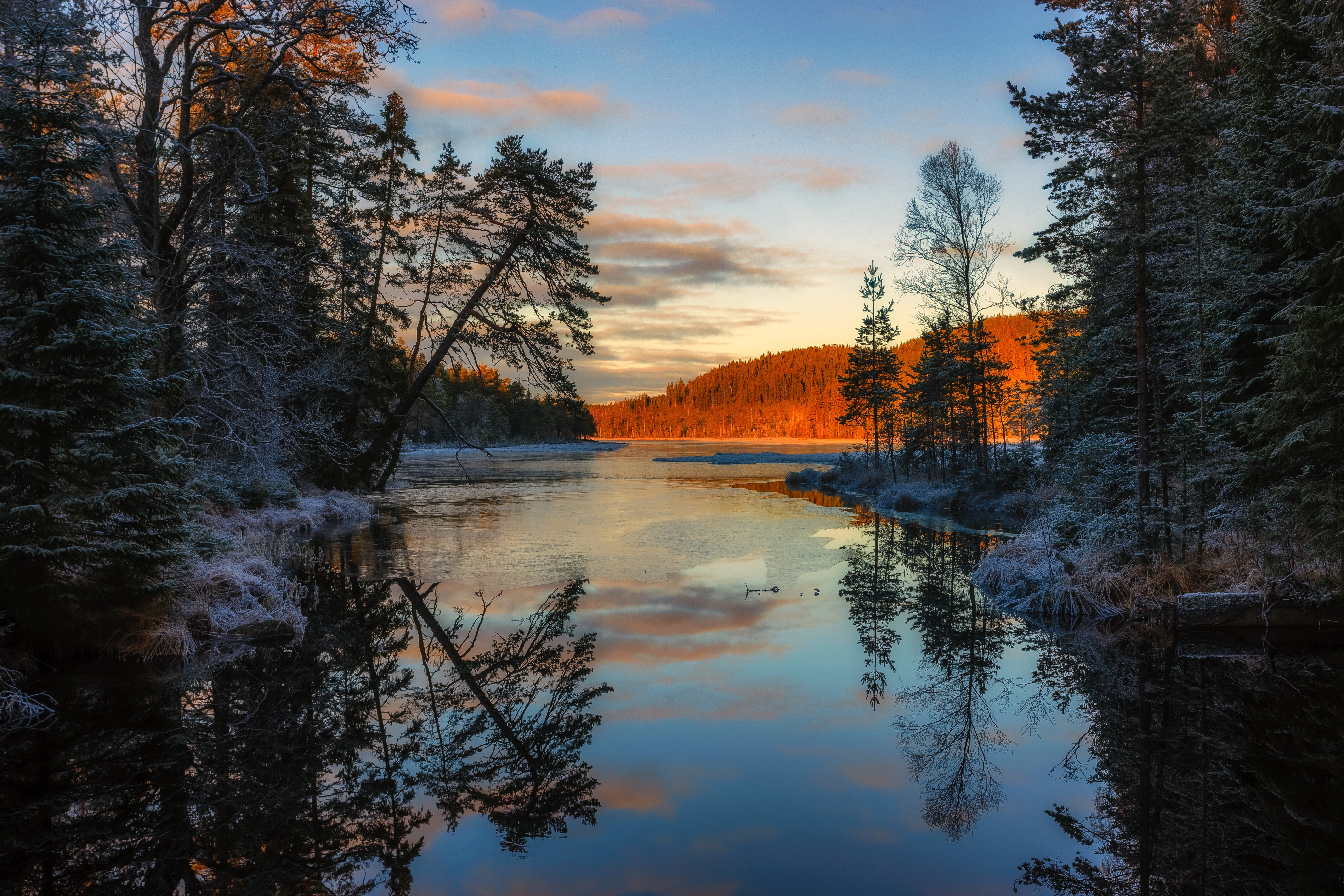 sweden, Scenery, Rivers, Sunrises, And, Sunsets, Trees, Arvika, Nature Wallpaper