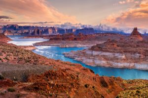 scenery, Parks, Usa, Mountains, Lake, Glen, Canyon, Chelly, State, Park, Nature