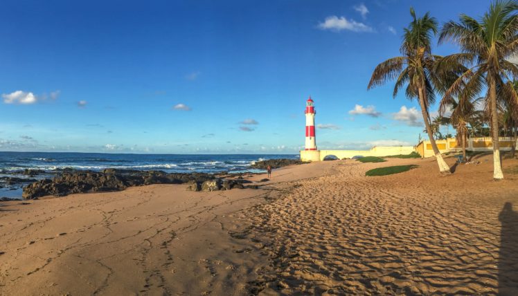 brazil, Coast, Lighthouses, Scenery, Sky, Palma, Beach, Salvador, Bahia, Nature HD Wallpaper Desktop Background