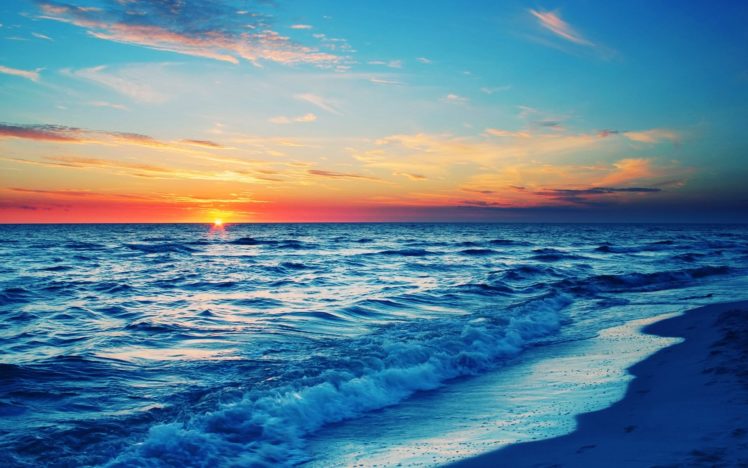 beach, Sea, Ocean, Beauty, Sky, Sloud, Sunset HD Wallpaper Desktop Background