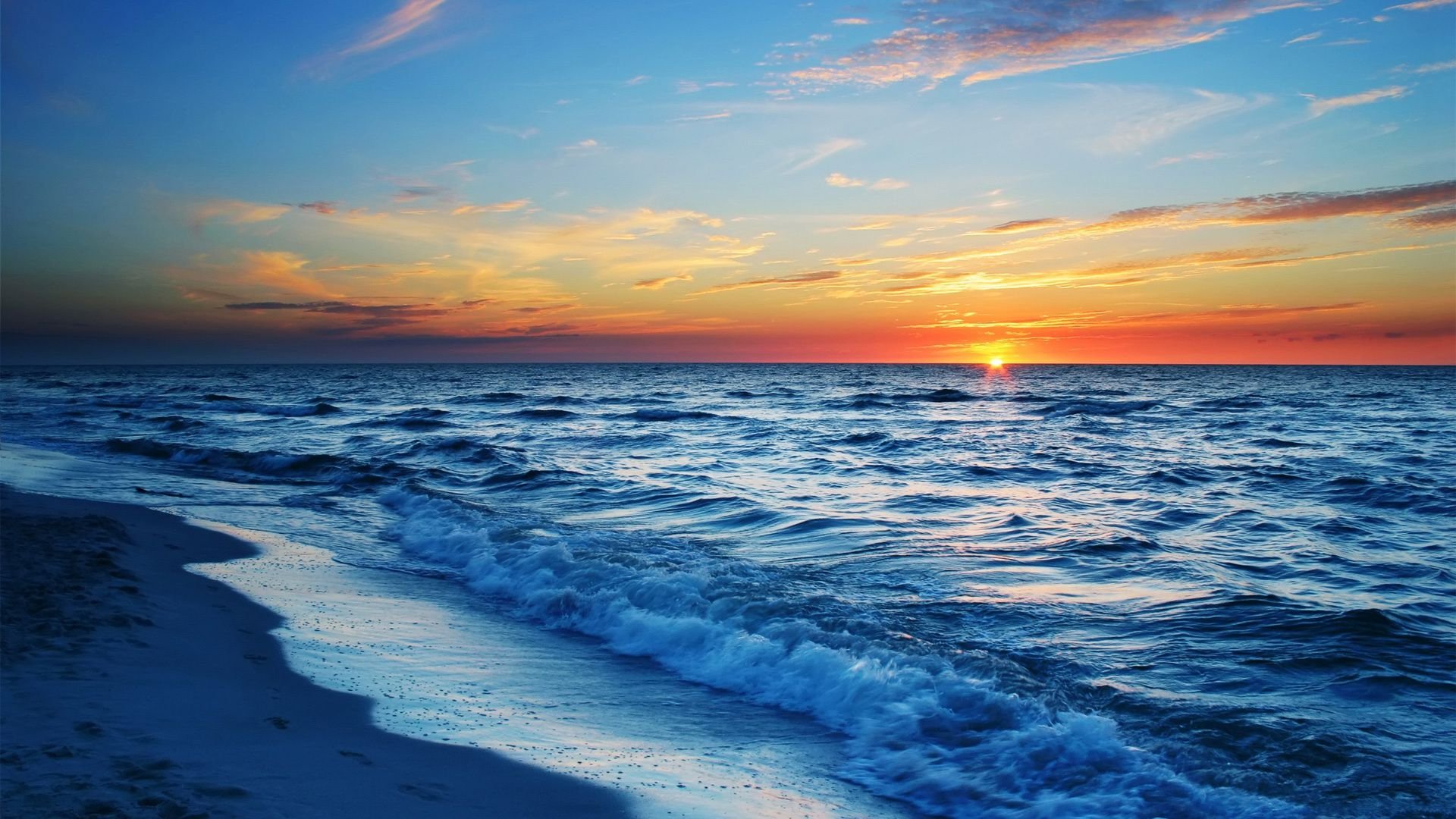 beach, Sea, Ocean, Beauty, Sky, Cloud, Sunset Wallpaper